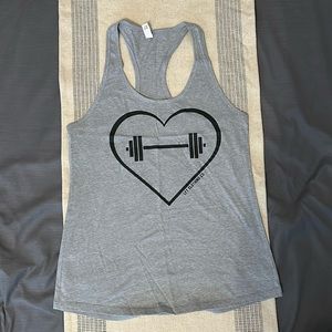Lft Clothing Co Barbell in heart tank top